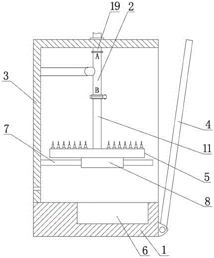 Washing and disinfecting machine for glassware