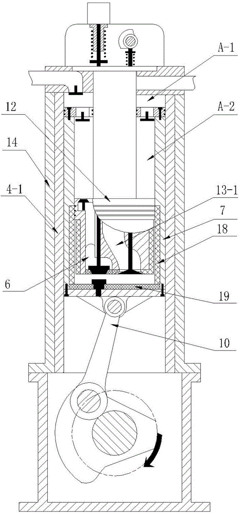 Cylinder-driving two-stroke engine