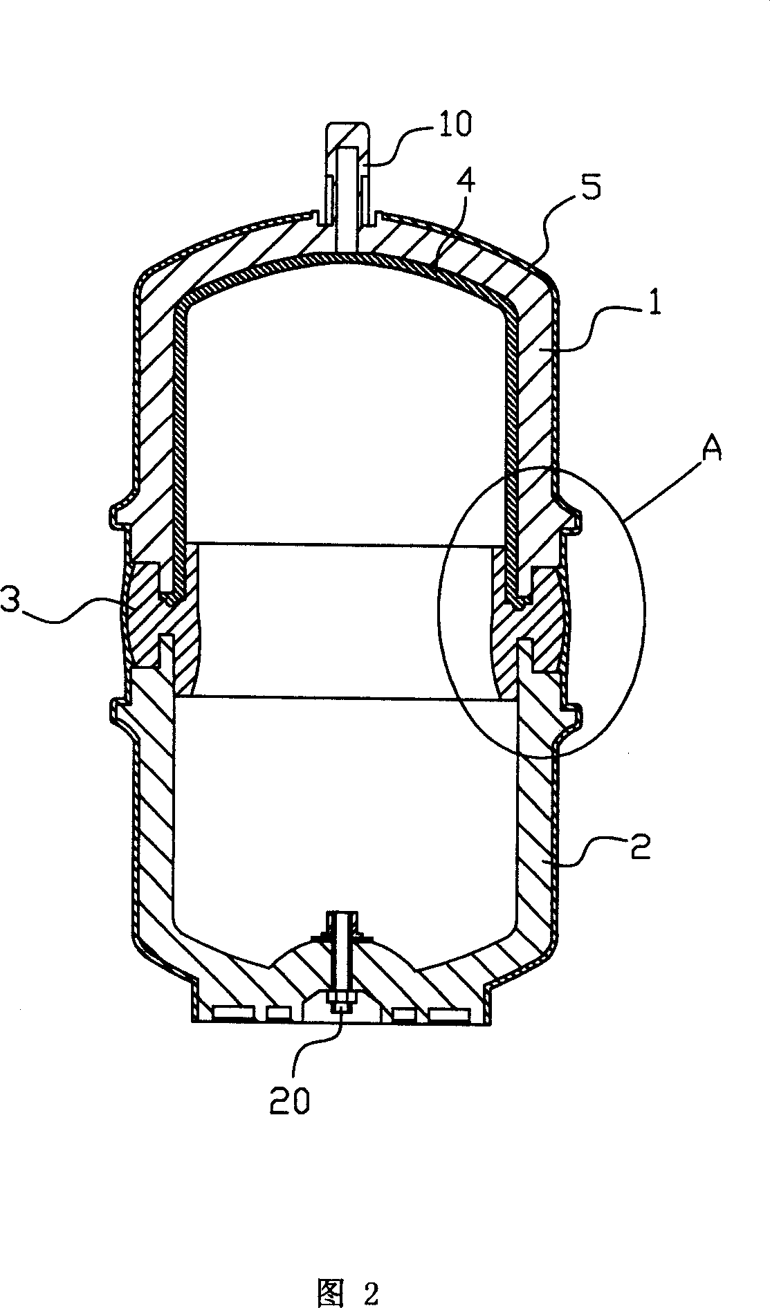 Pressure drum for water purifier and its production