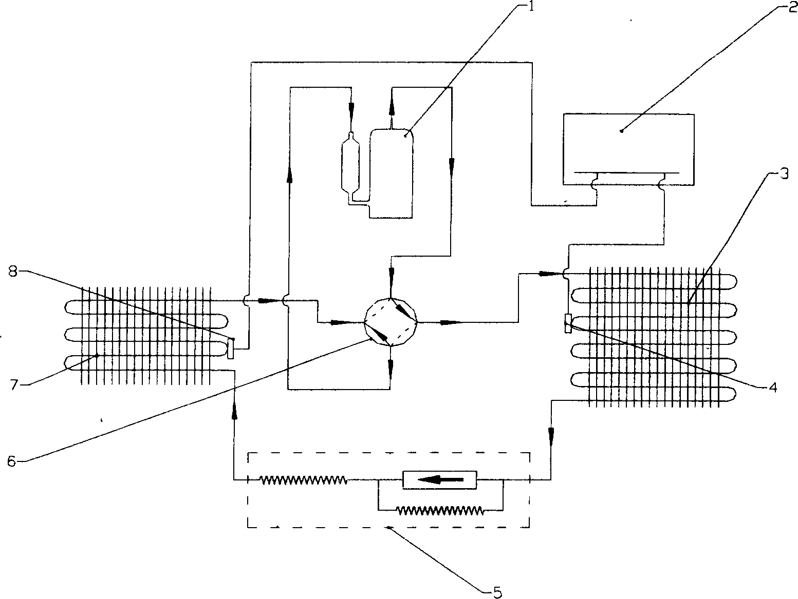 Self-adaptive type super low temperature refrigeration air conditioner