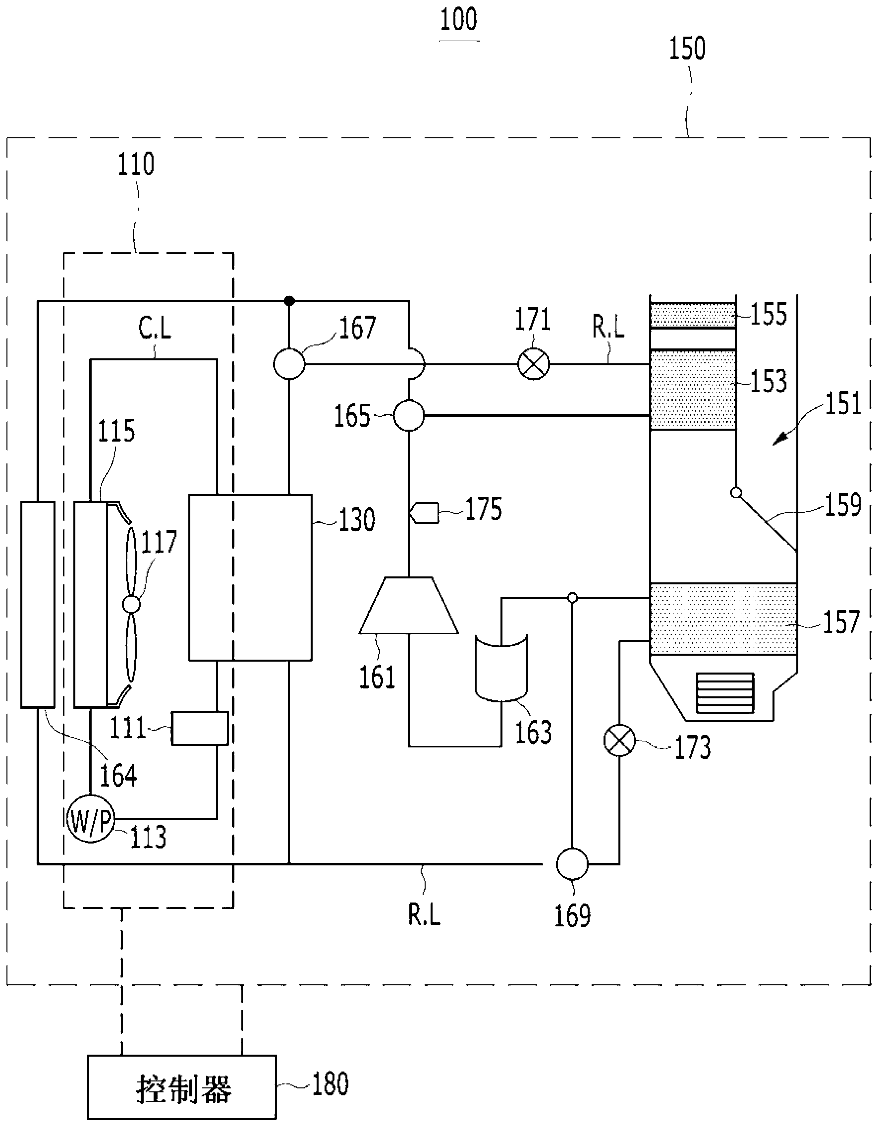 Heat pump system for vehicle