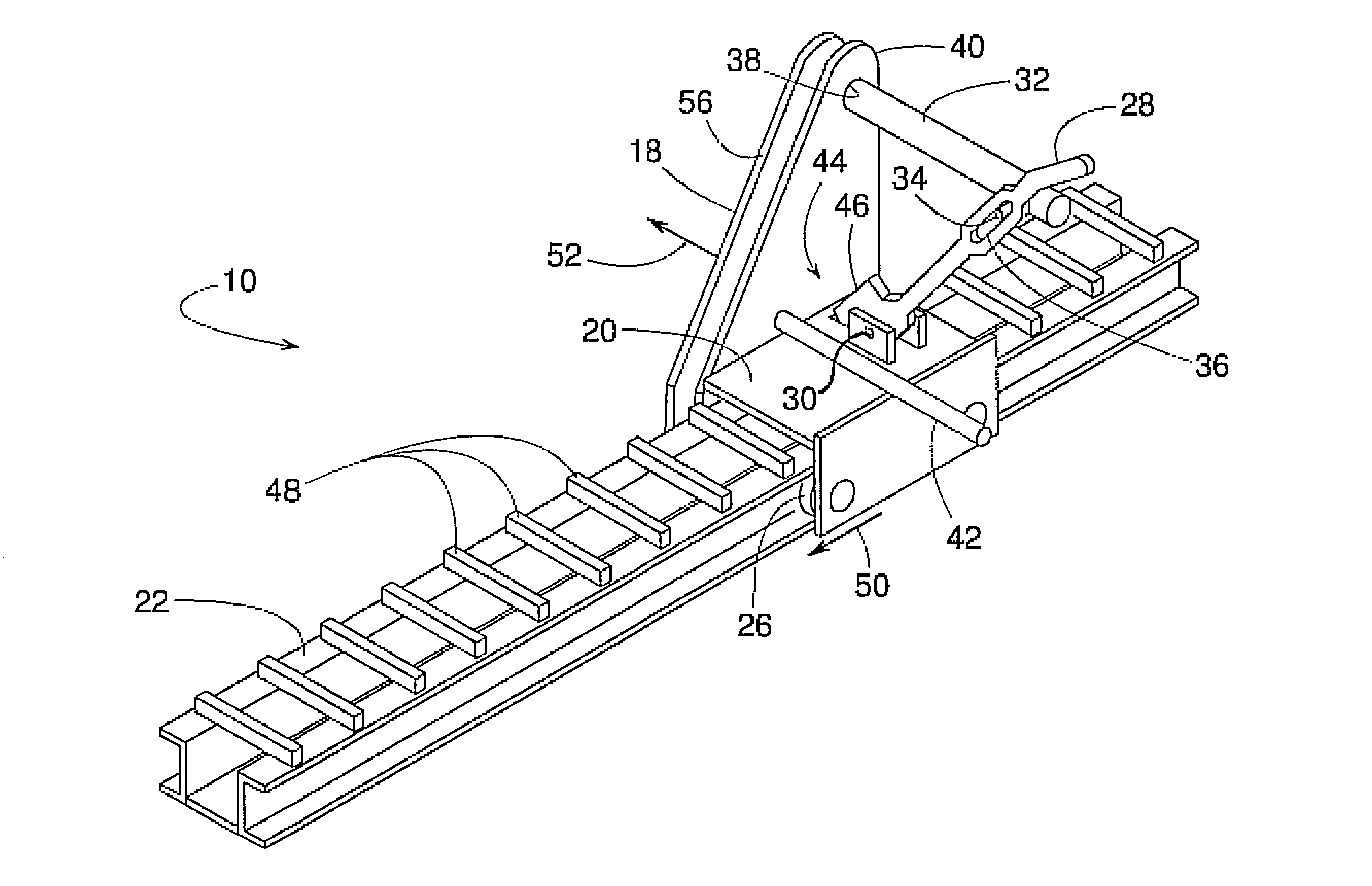 Manual wheel chocks with automatic positive locking