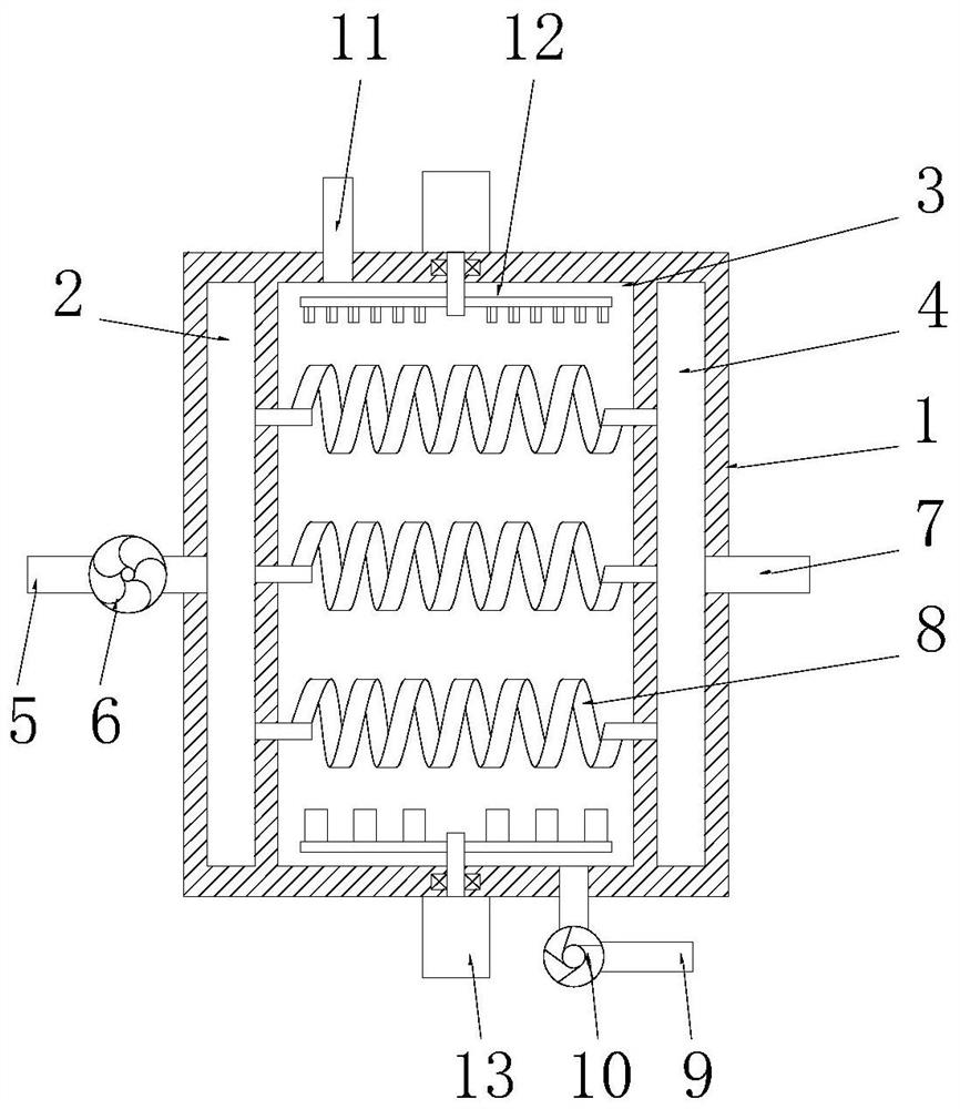 Boiler tail gas waste heat recovery device and recovery method based on split-flow heating technology