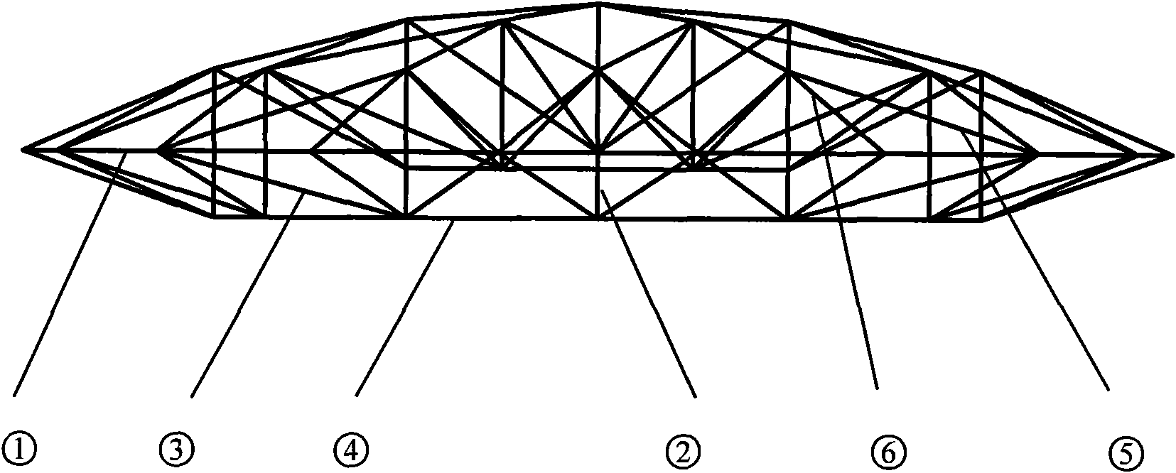 Stiffness-supported dome structure