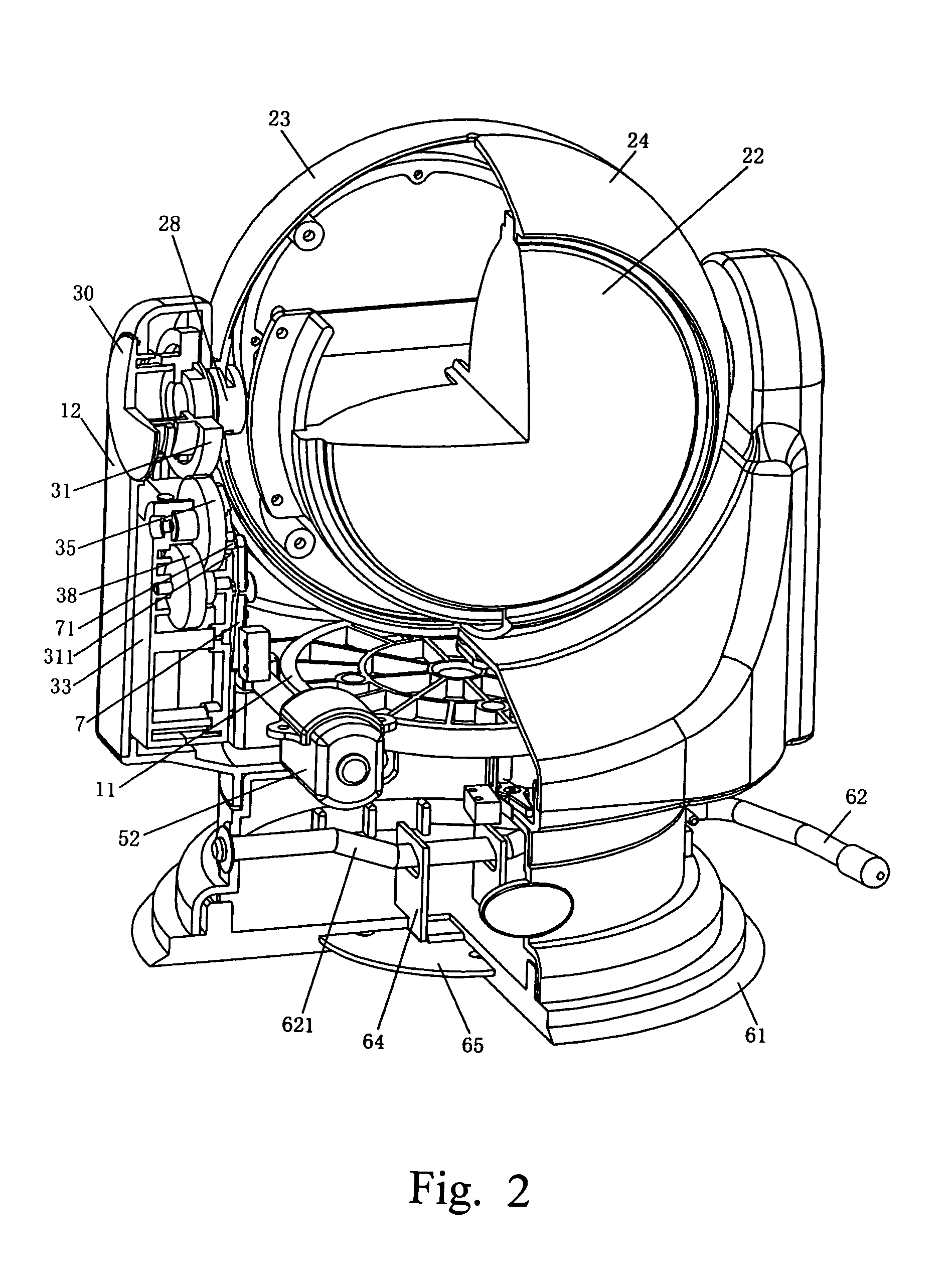 Remote control assembly comprising a signal light and a spotlight