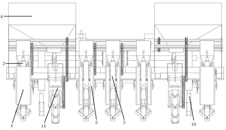 A corn-soybean strip compound seeder