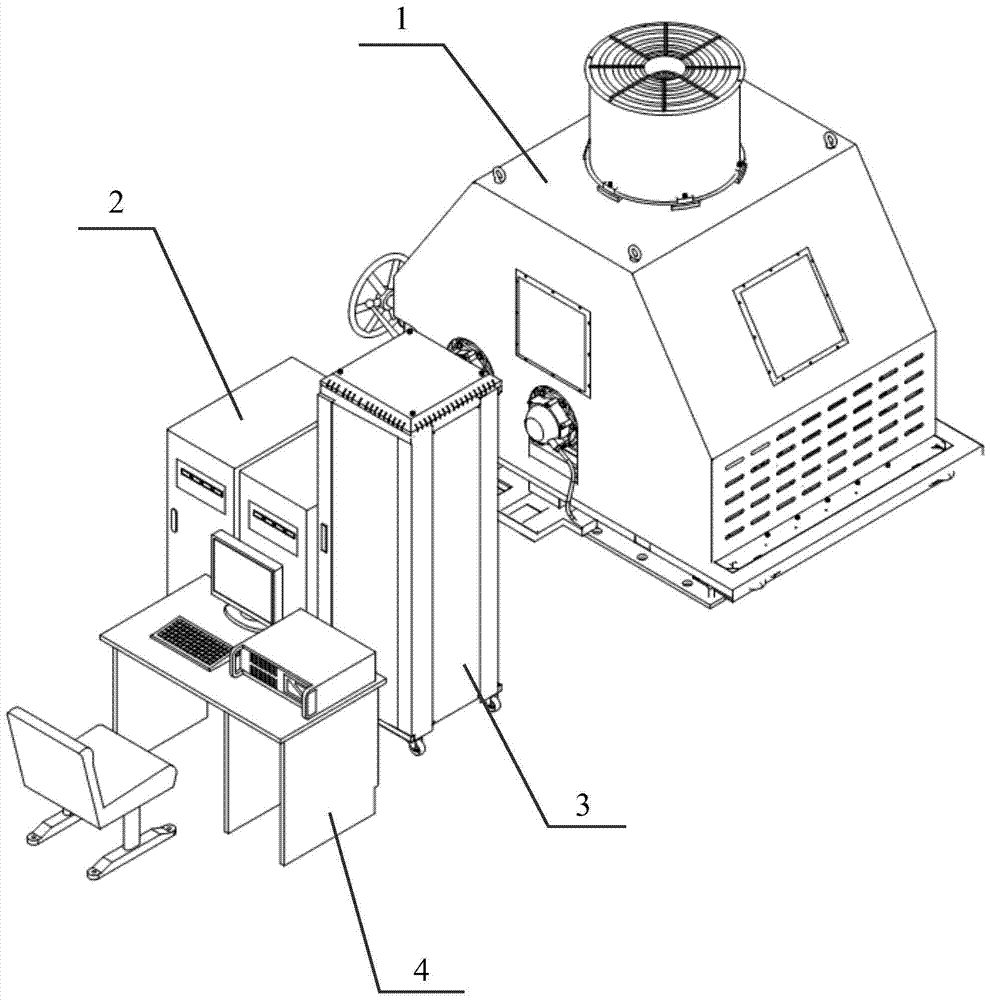 High-speed EMU axle end grounding device wear test bench