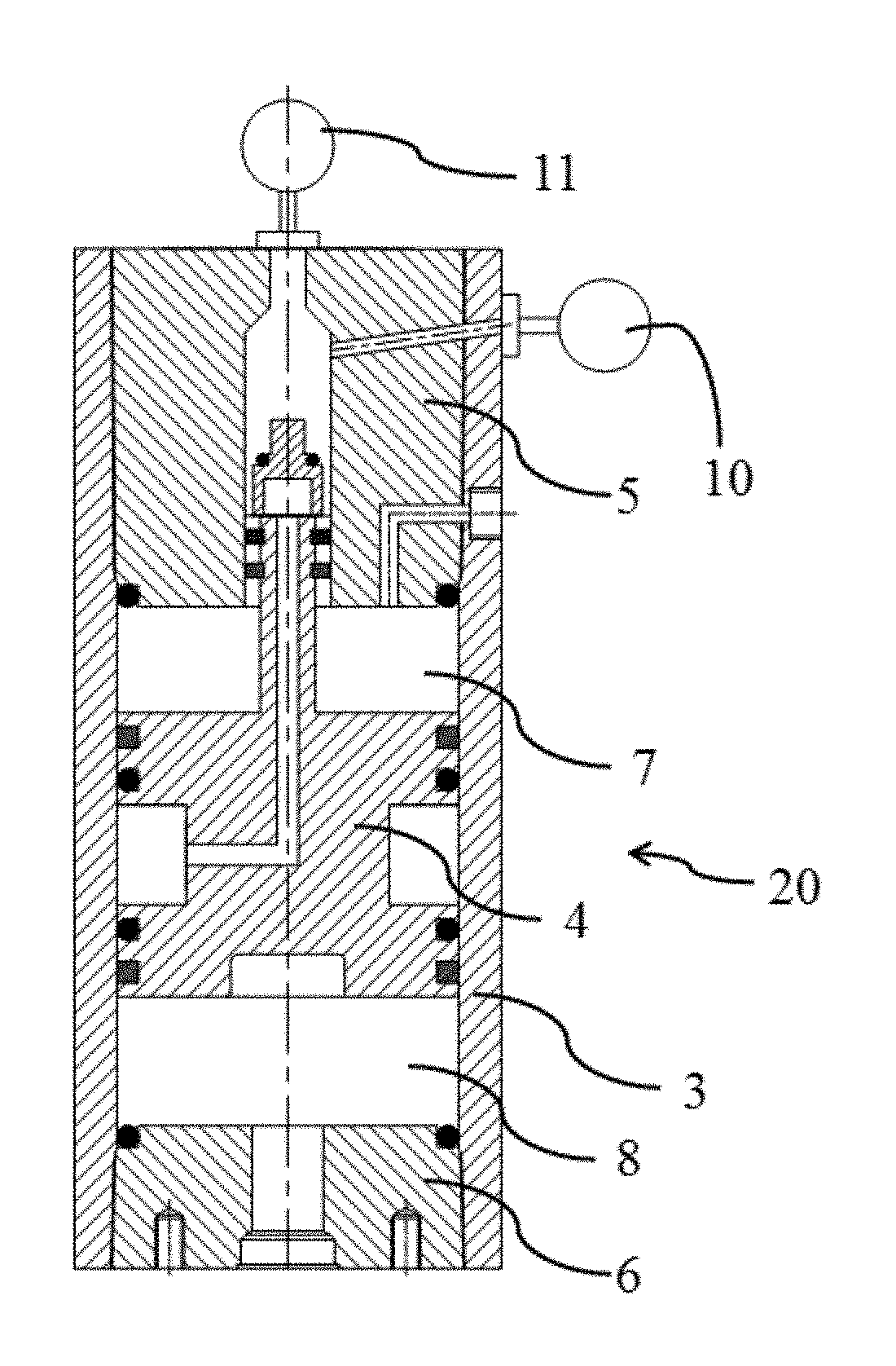 Hydro pneumatic accumulator with internal leak detection