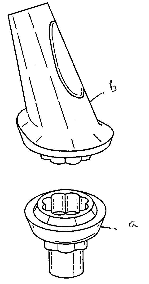 Two-part rotational dental implant abutment for use with existing implant bases