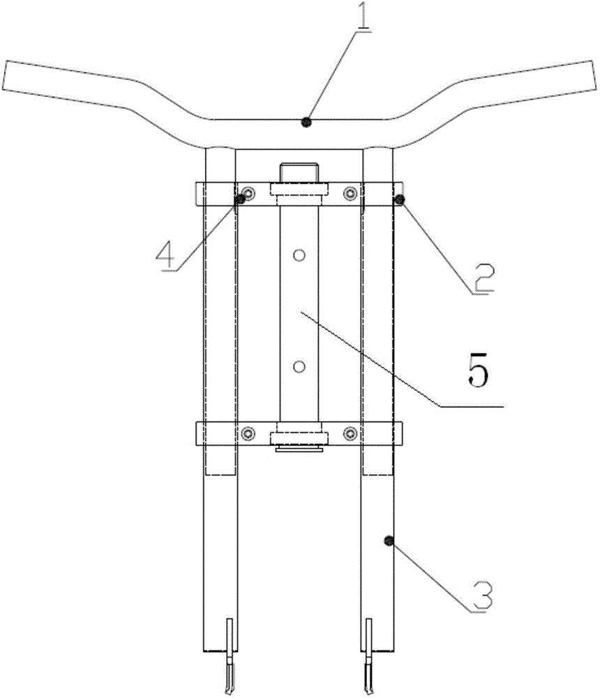 Adjustable front fork structure of children bicycle