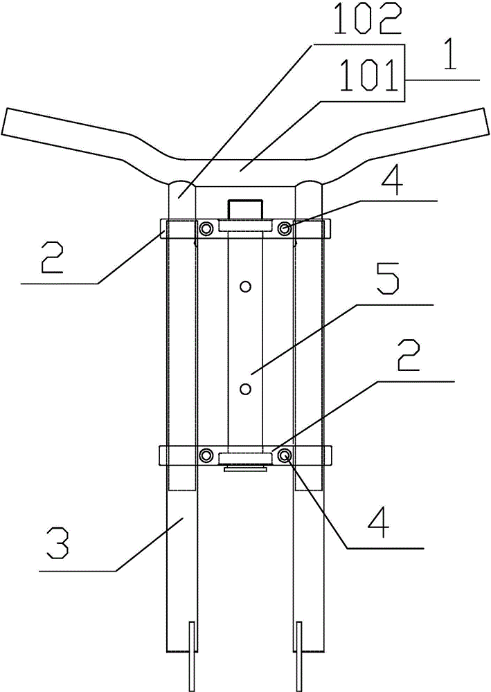 Adjustable front fork structure of children bicycle