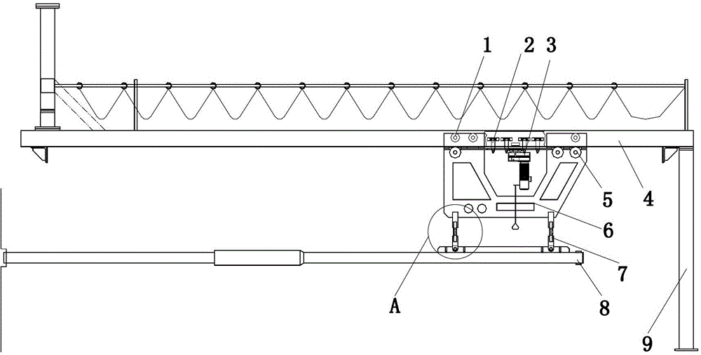 Suspension type tin groove cooling method and apparatus thereof