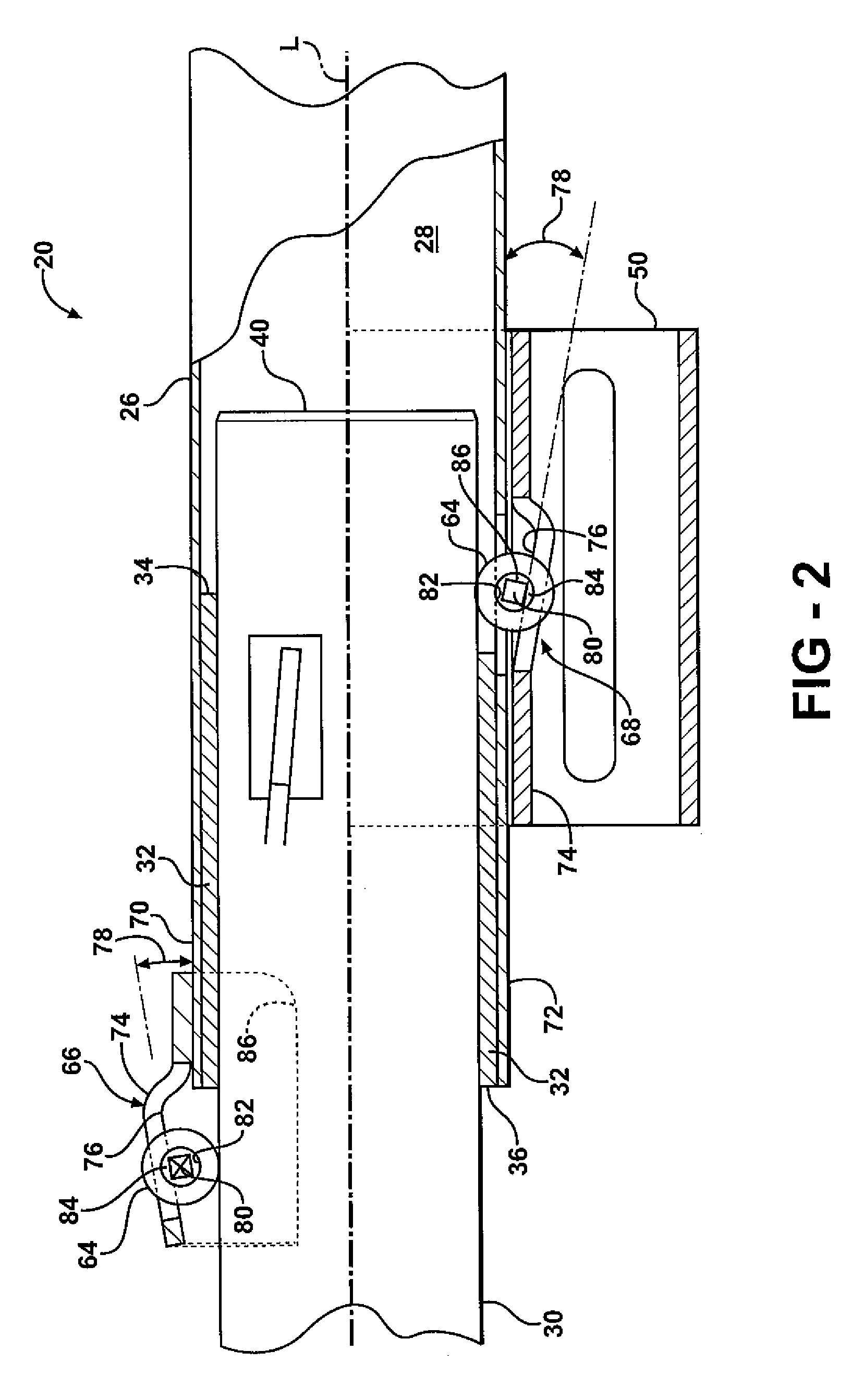 Collapsible steering column assembly