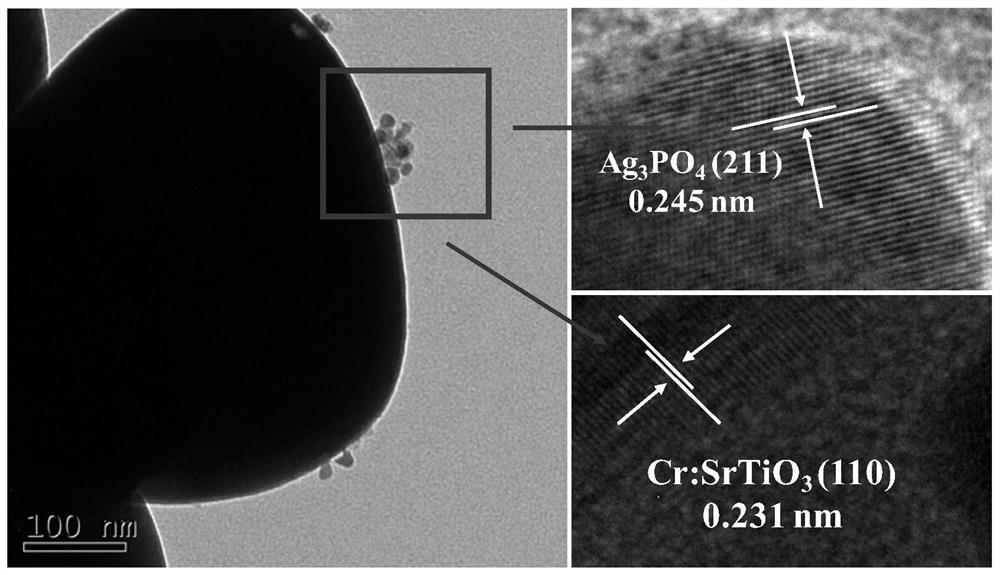 A silver phosphate composite photocatalyst for treating rose bengal b in high-salt wastewater and its preparation method and application