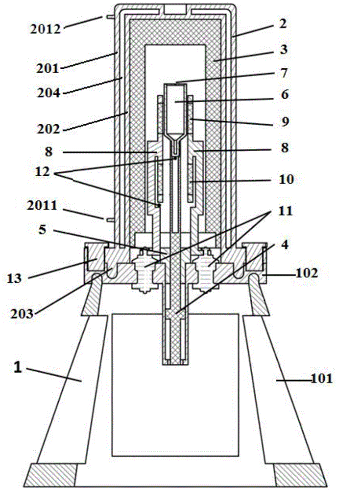 Chromium-doped zinc selenide monocrystal Bridgman growth device and method