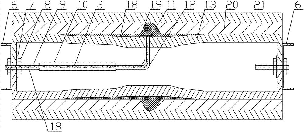 Pipeline internal water seepage plugging device and construction method thereof