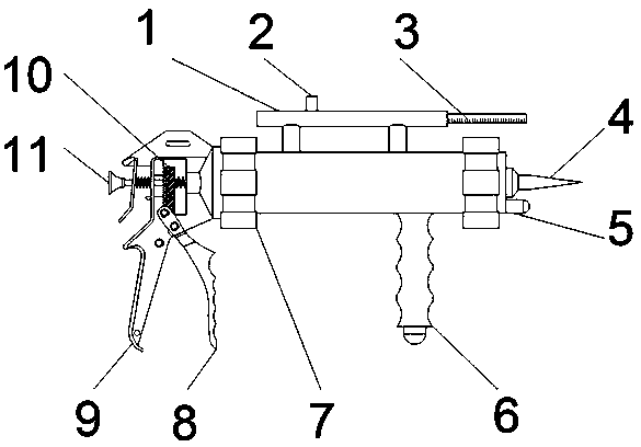 Grouting device for metro tunnel disease detection