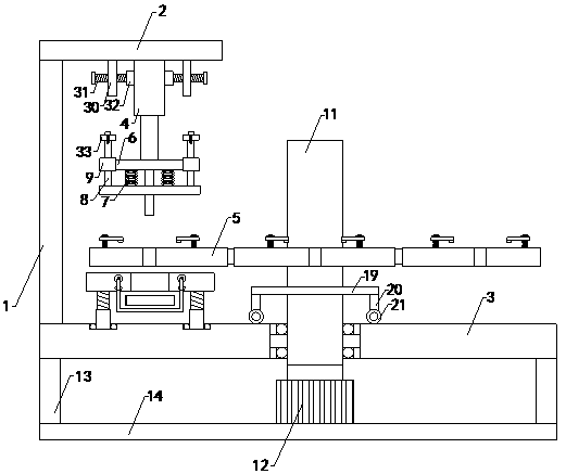 Punching device of novel energy automobile sheet metal part