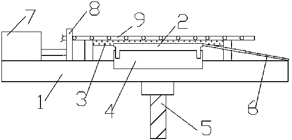 Cable tray plate positioning and square hole perforation device table mechanism