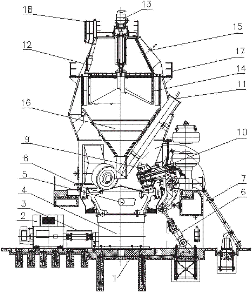 Vertical grinding mill