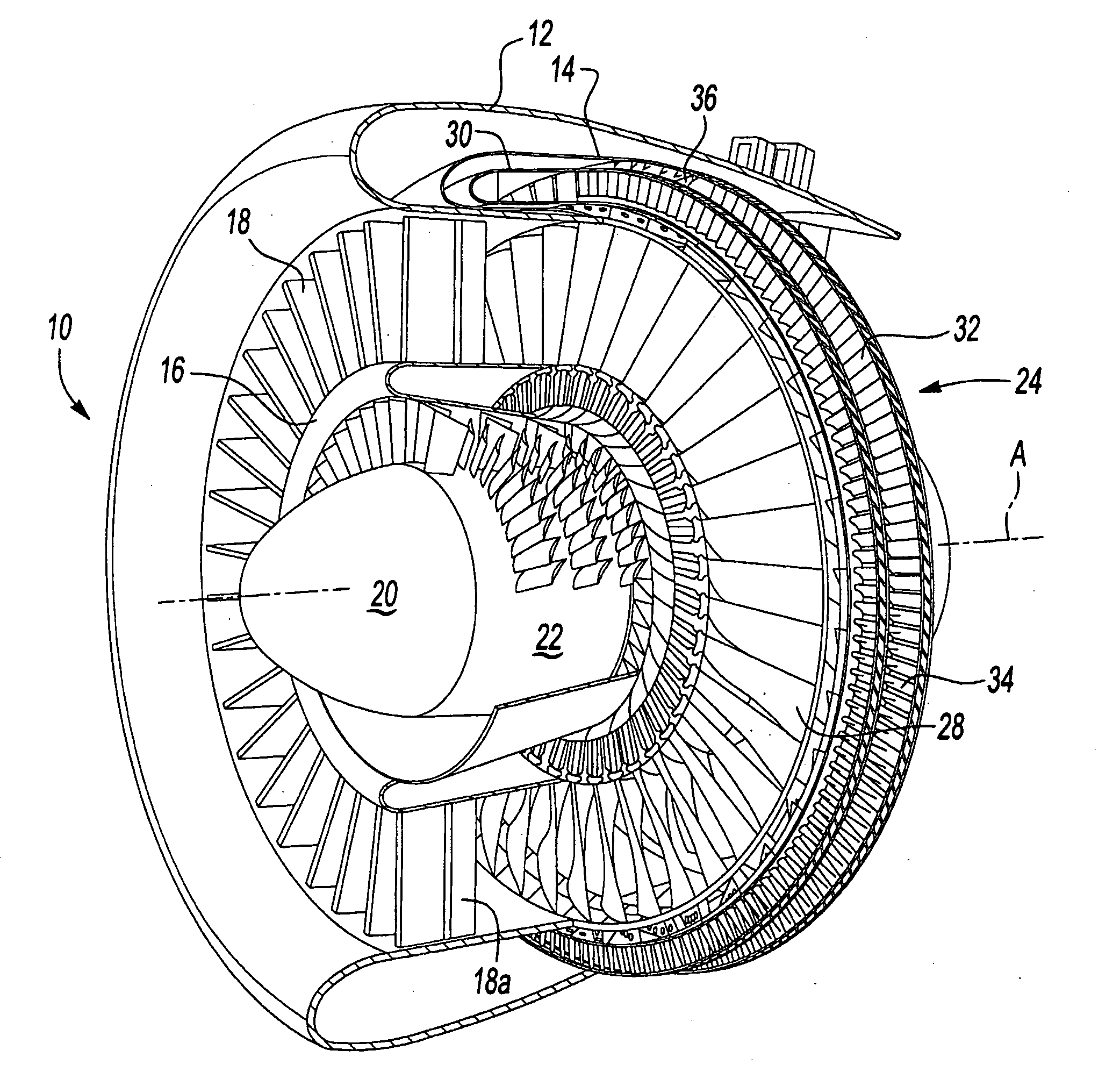 Fan blade with integral diffuser section and tip turbine blade section for a tip turbine engine