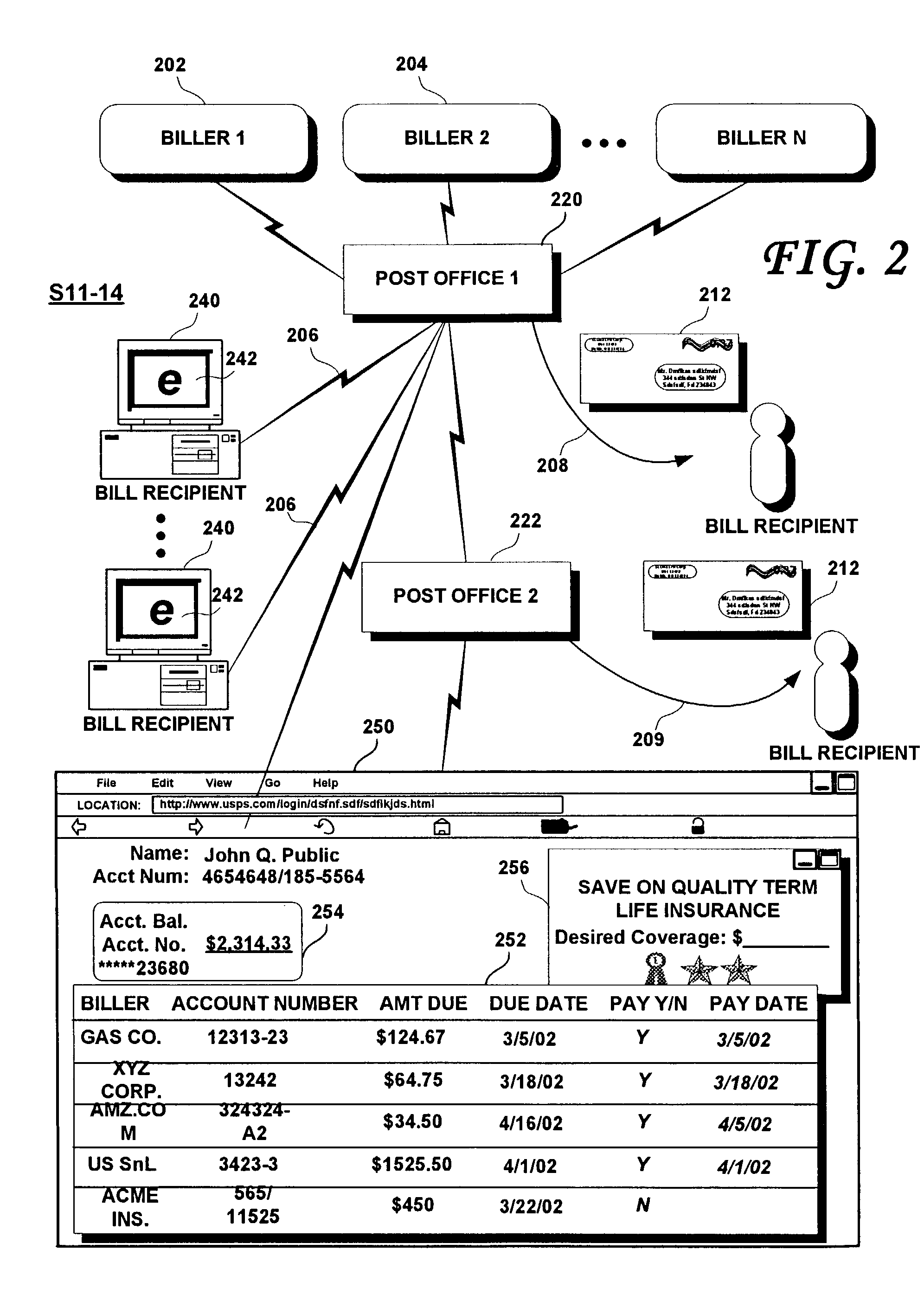 Aggregated postal billing and payment methods and systems