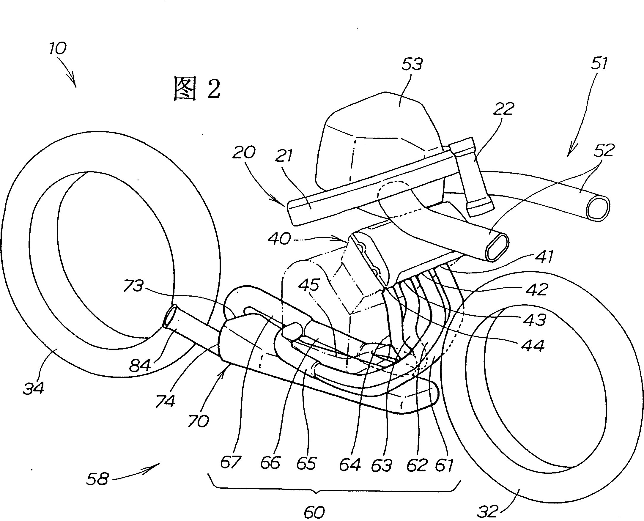 Car cowl structure of motor bicycle