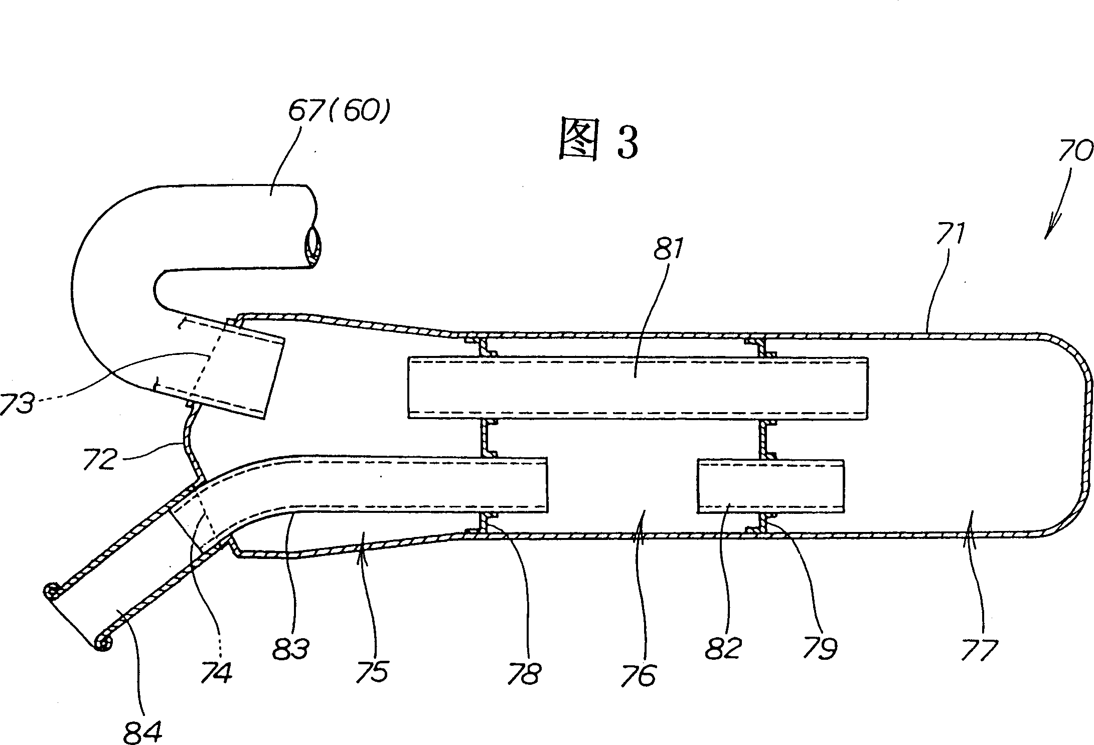 Car cowl structure of motor bicycle