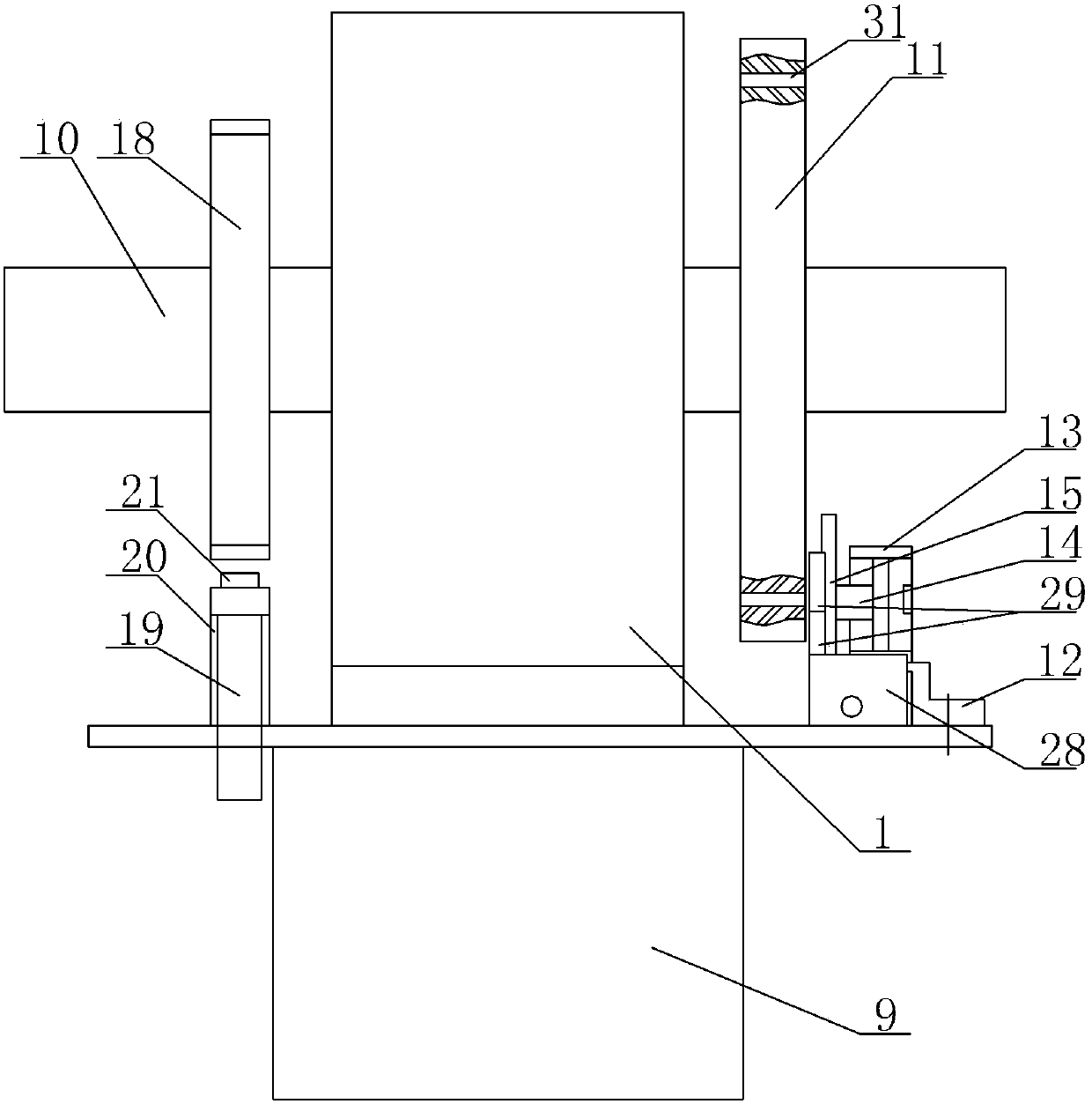 A beam pumping unit with heat dissipation brake structure