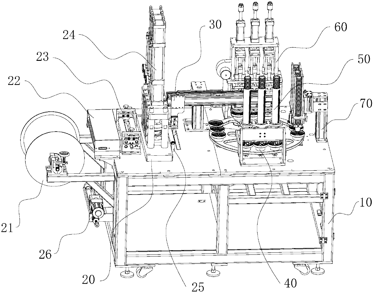 Full-automatic coffee cup welding machine and forming die for ultrasonic welding