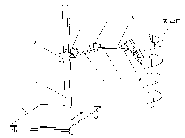 Column cultivation matching transplanting robot