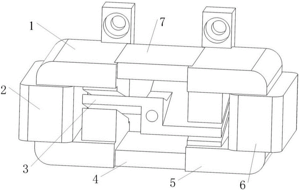 Coil-external inclined wing torque motor