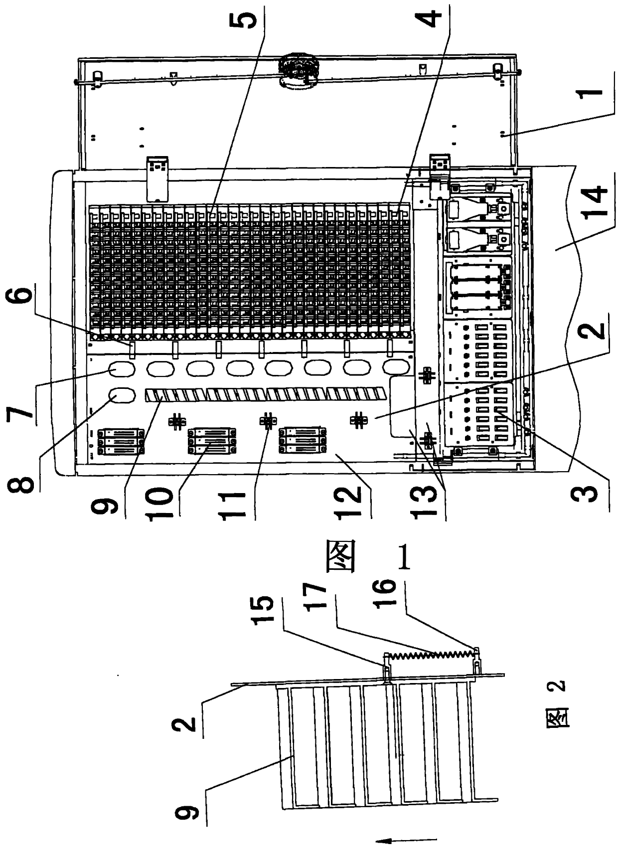 Tow path management system used for optical cable distribution box in optical fiber access network