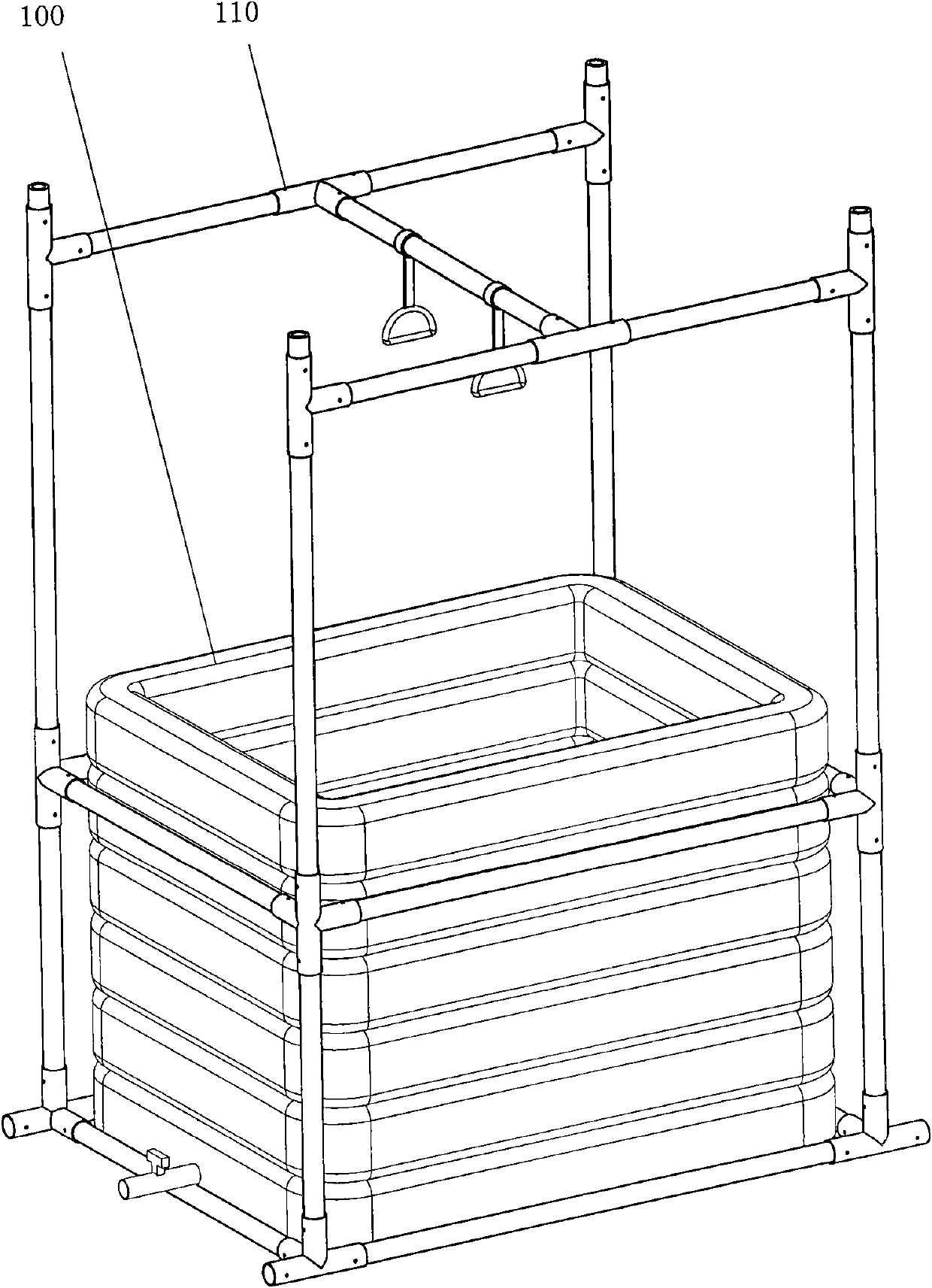 Ultrasonic hydrotherapy bathtub for children