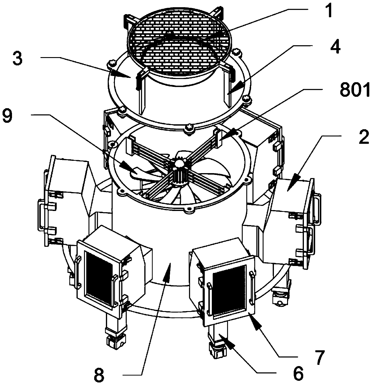 Gasoline odor adsorption purification device