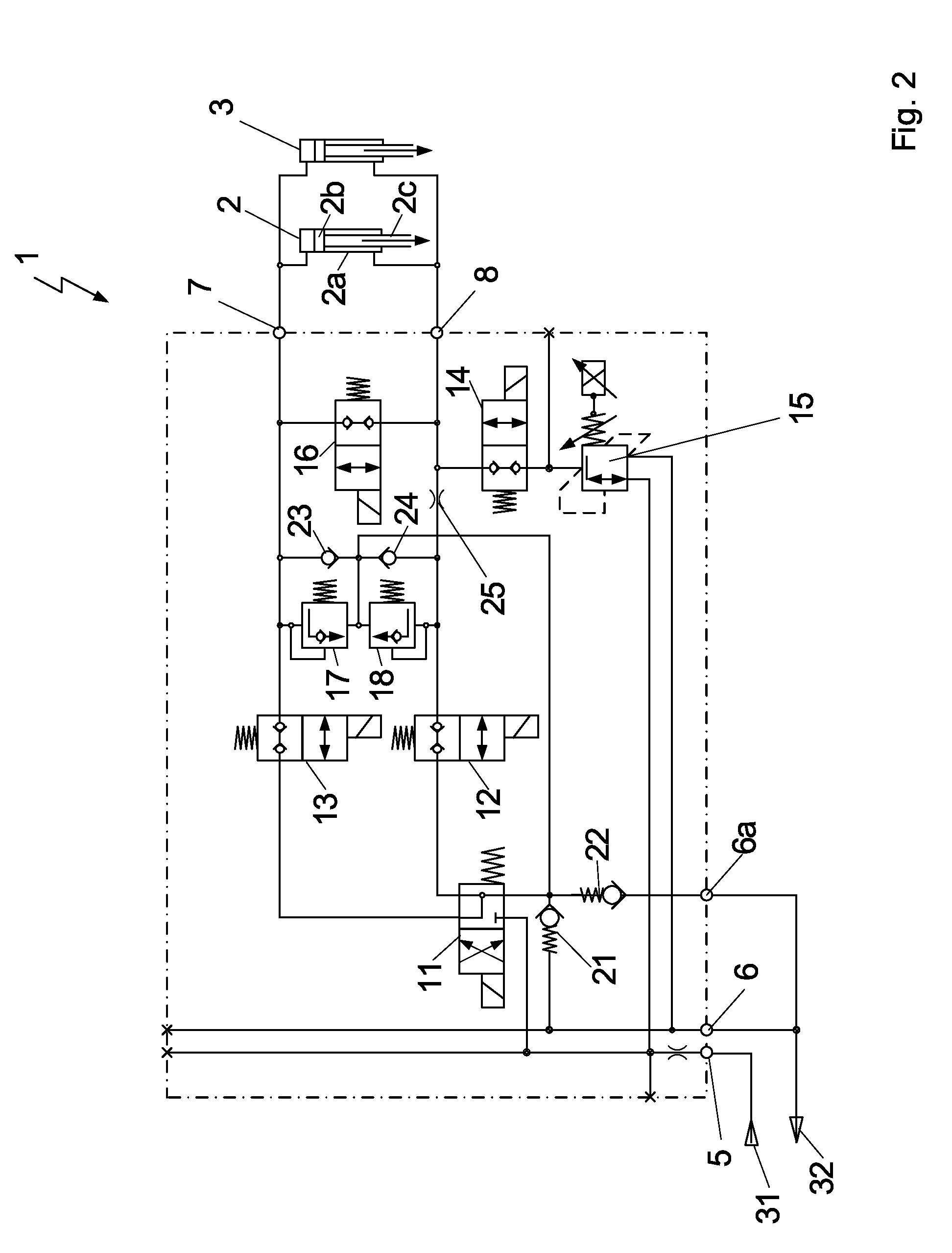 Hydraulic Control Arrangement for the Screed of a Road Finisher