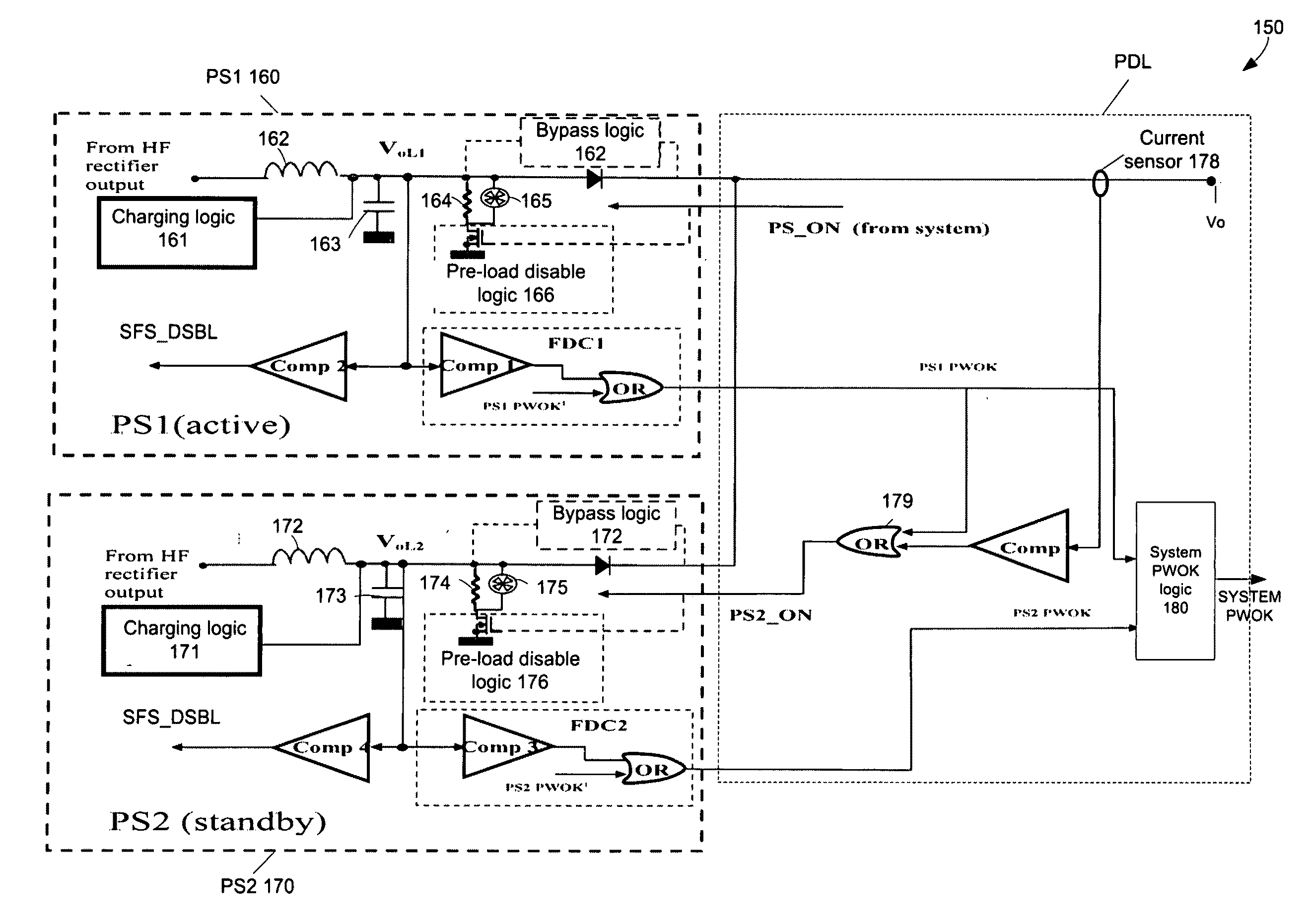 Reducing power losses in a redundant power supply system