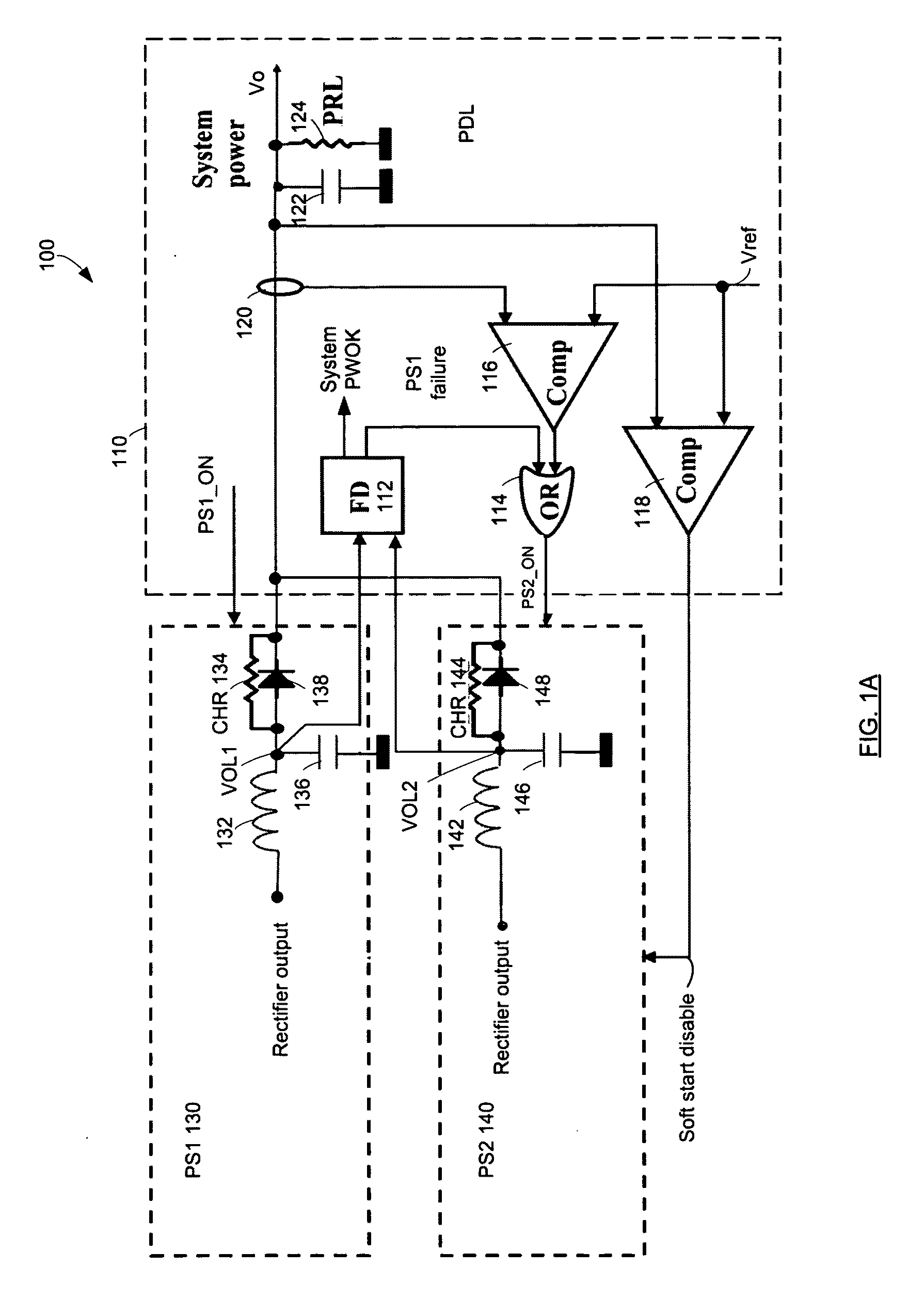 Reducing power losses in a redundant power supply system