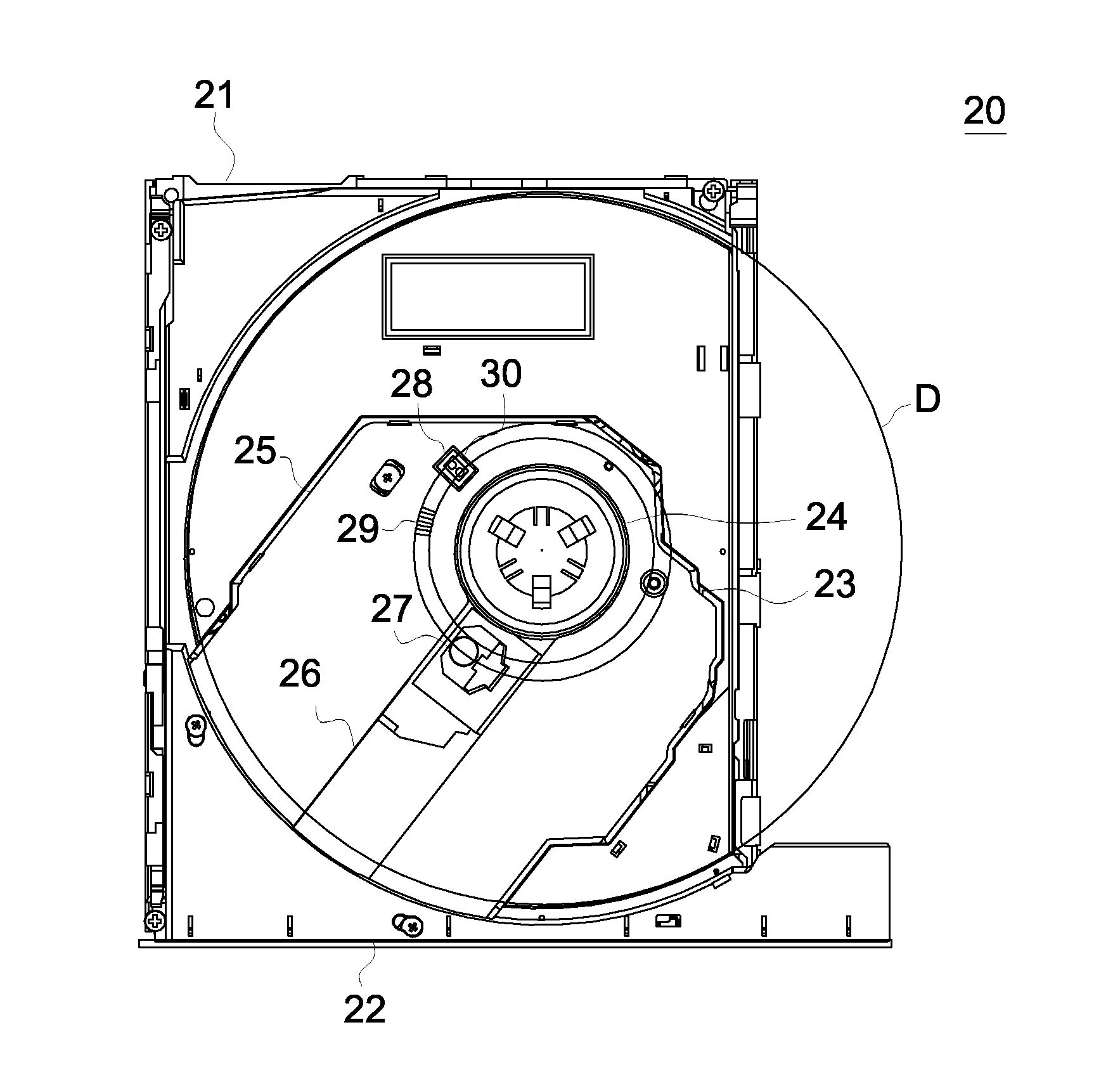 Traverse of light scribe disk drive