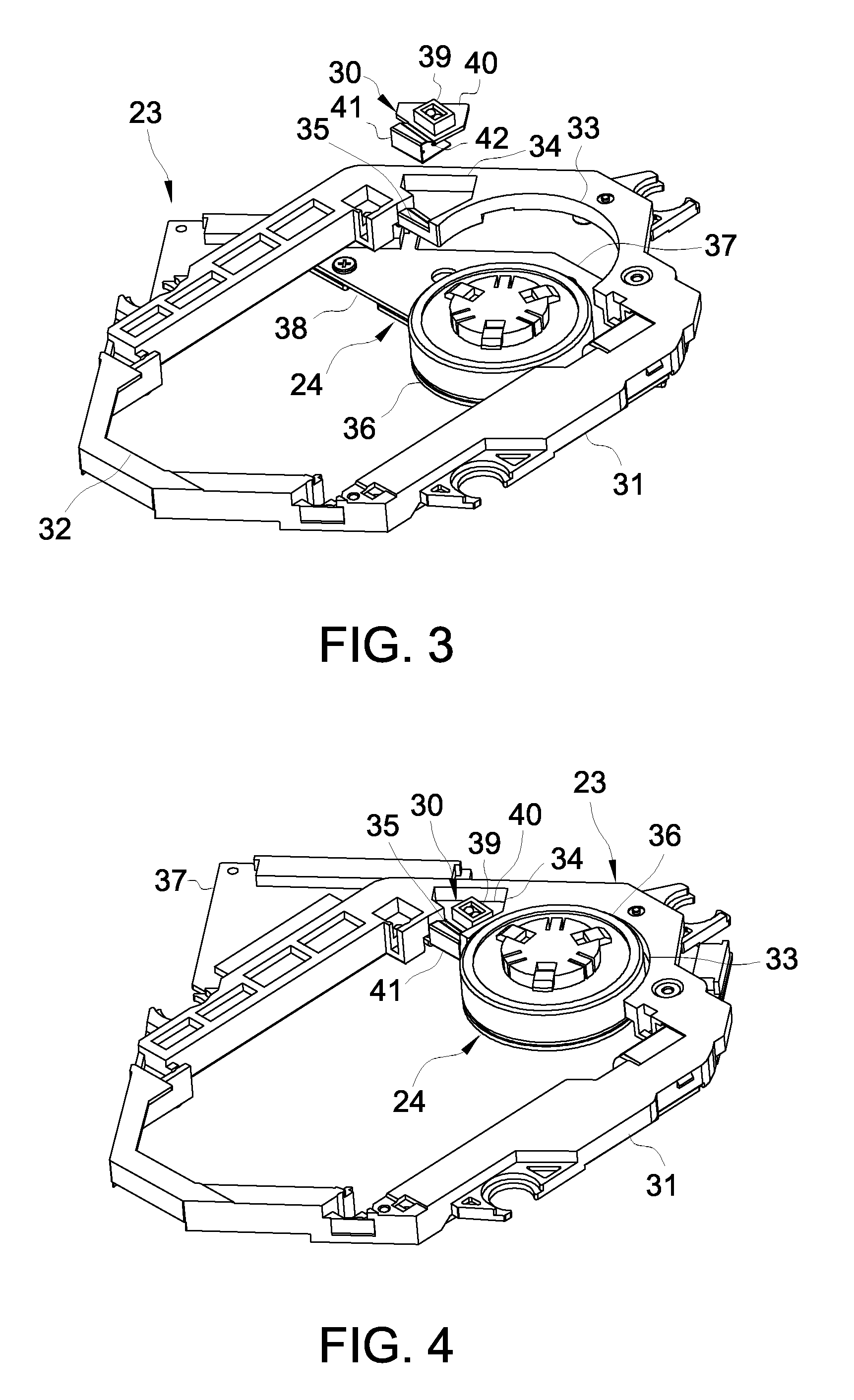 Traverse of light scribe disk drive