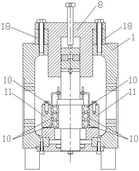 Modularized static stiffness testing device for angular contact ball bearings