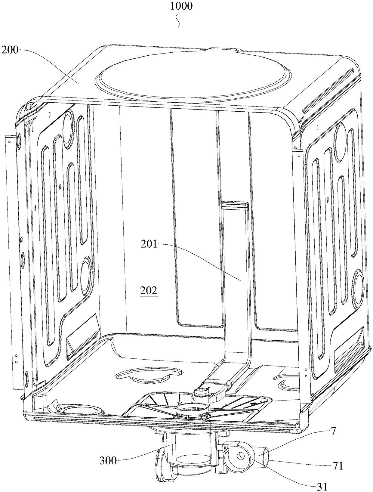 Dish-washing machine and filtering system thereof