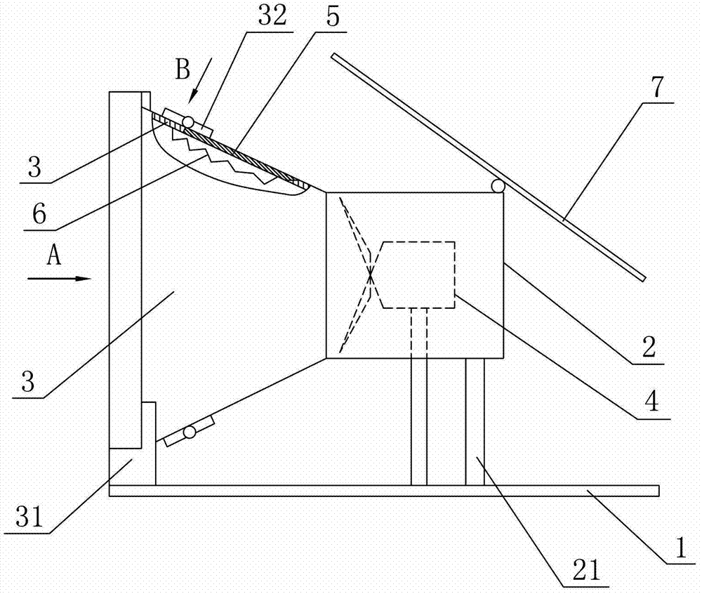 Wind energy density increasing device