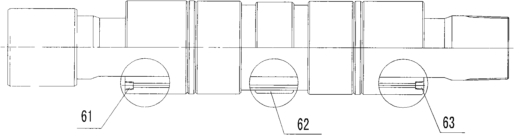 Horizontal well packer staged fracturing technology tube pillar