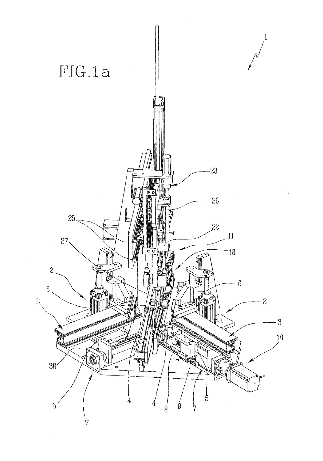 Device for welding profiled elements in plastic material, in particular PVC