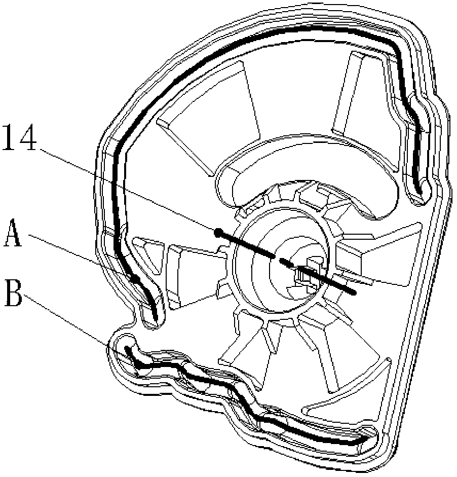 Automobile air conditioner mode air damper control mechanism