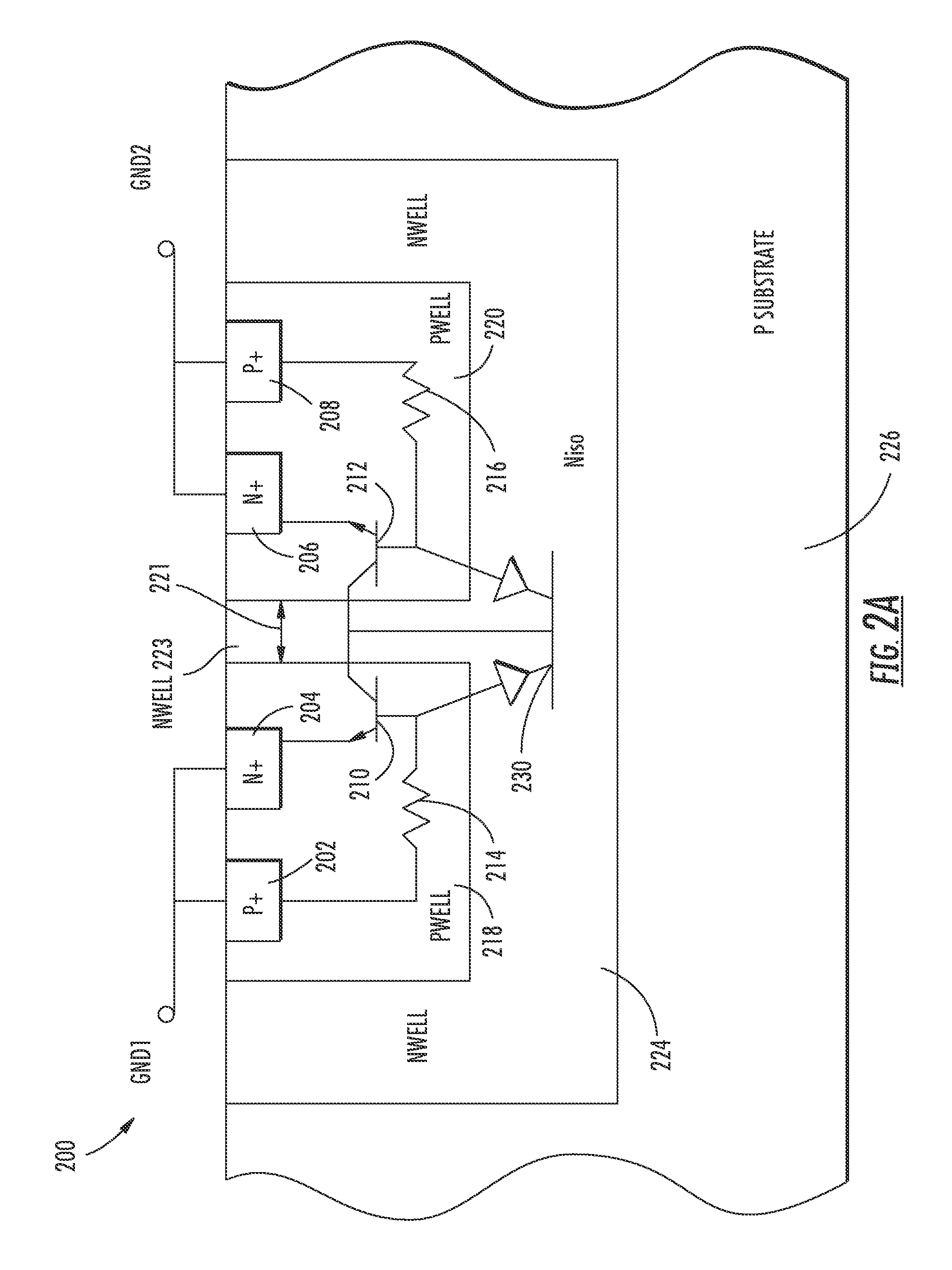 Tunable voltage isolation ground to ground ESD clamp