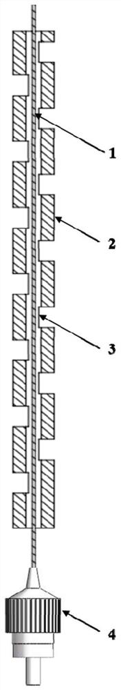 Optical fiber temperature sensor for measuring temperature field of transformer winding