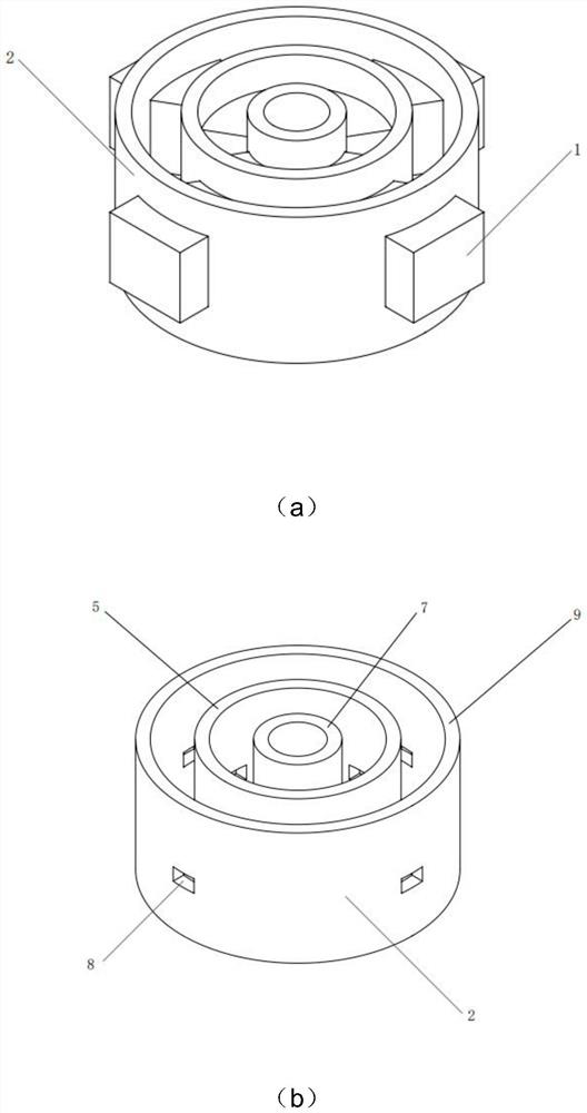 Loop sleeve type elastic metamaterial structure with low-and-medium-frequency vibration reduction characteristics