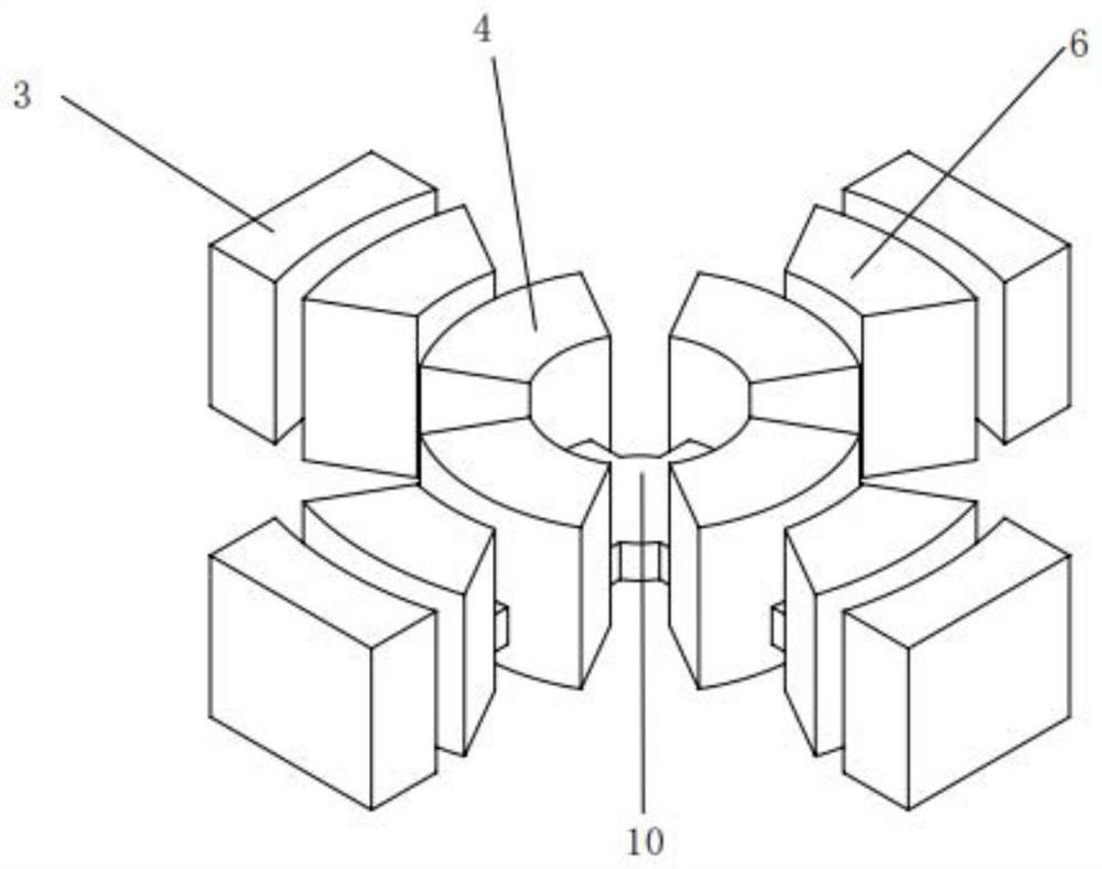 Loop sleeve type elastic metamaterial structure with low-and-medium-frequency vibration reduction characteristics